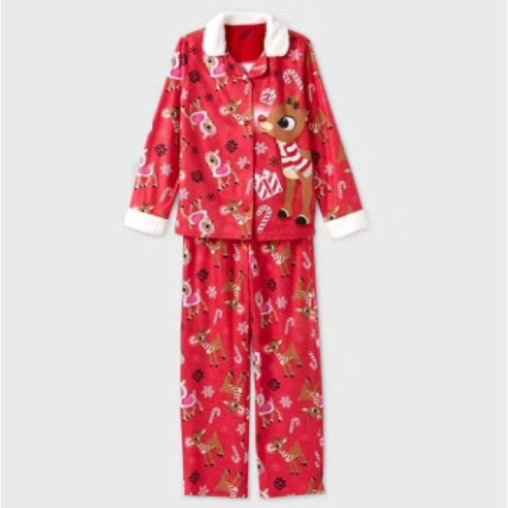 Girls' Rudolph the Red-Nosed Reindeer 2pc Pajama Set